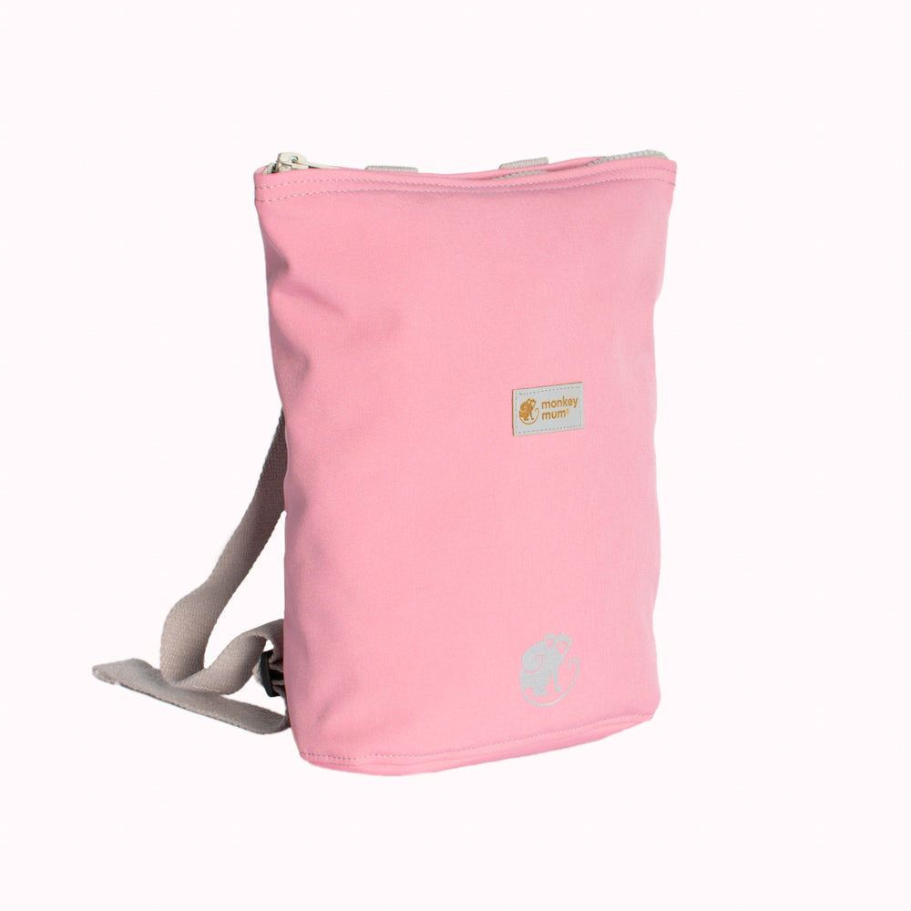 Mochila infantil de softshell Monkey Mum® - Algodón de azúcar