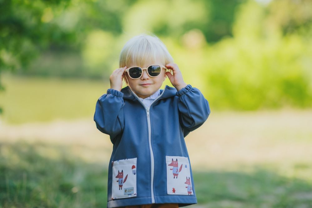Chaqueta softshell infantil con membrana Monkey Mum® - Misterioso paseo con un zorro