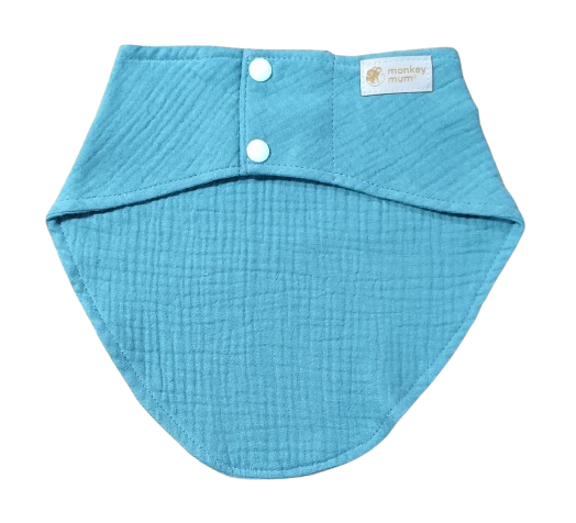 Babero de muselina Monkey Mum® - Menta