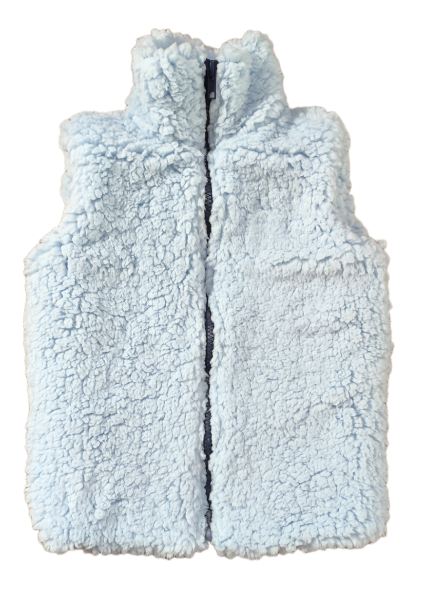 Chaleco de borreguito Monkey Mum® - Azul claro