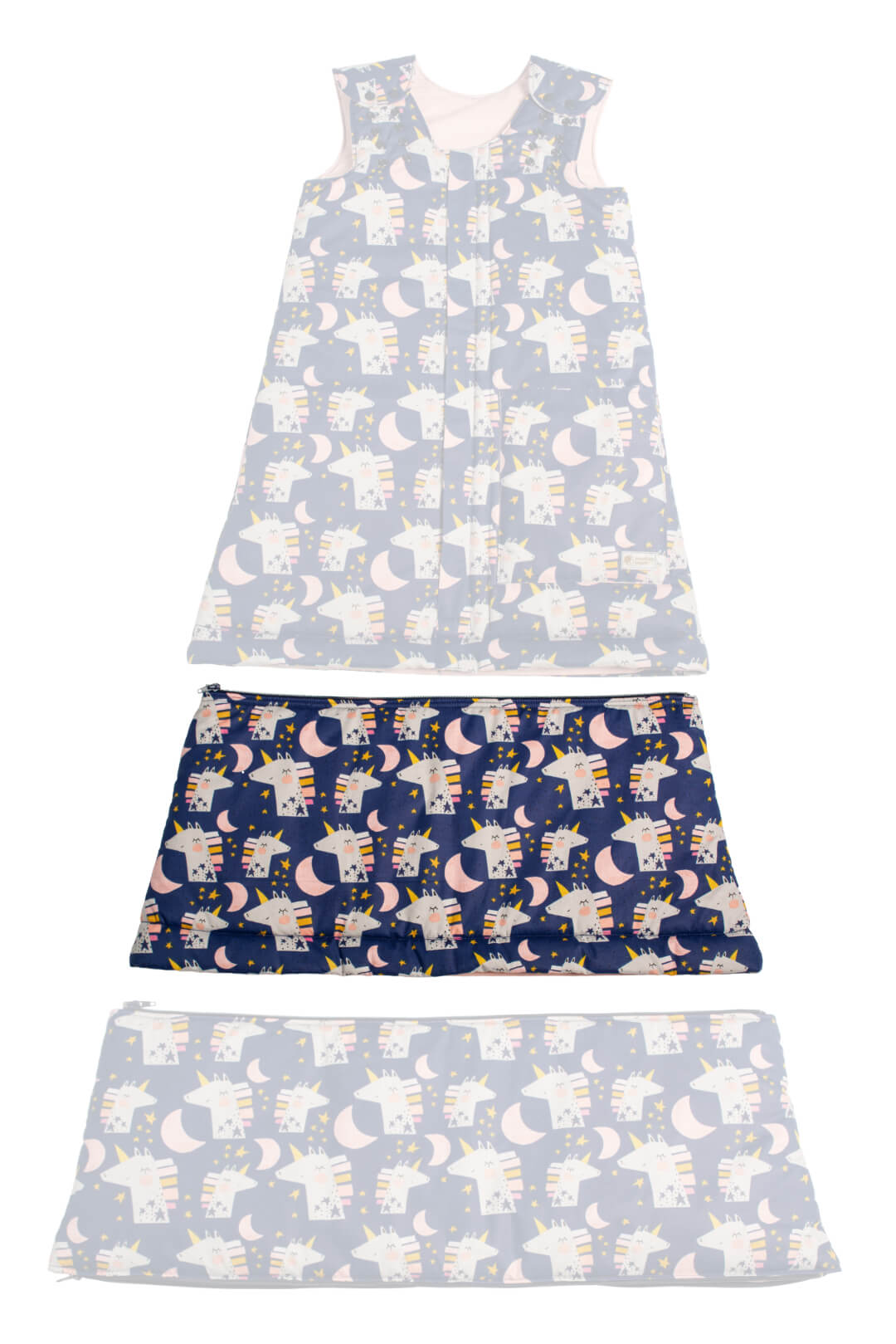Saco de dormir de verano evolutivo Monkey Mum® 0 - 4 años - segunda pieza adicional del conjunto - Unicornio celestial