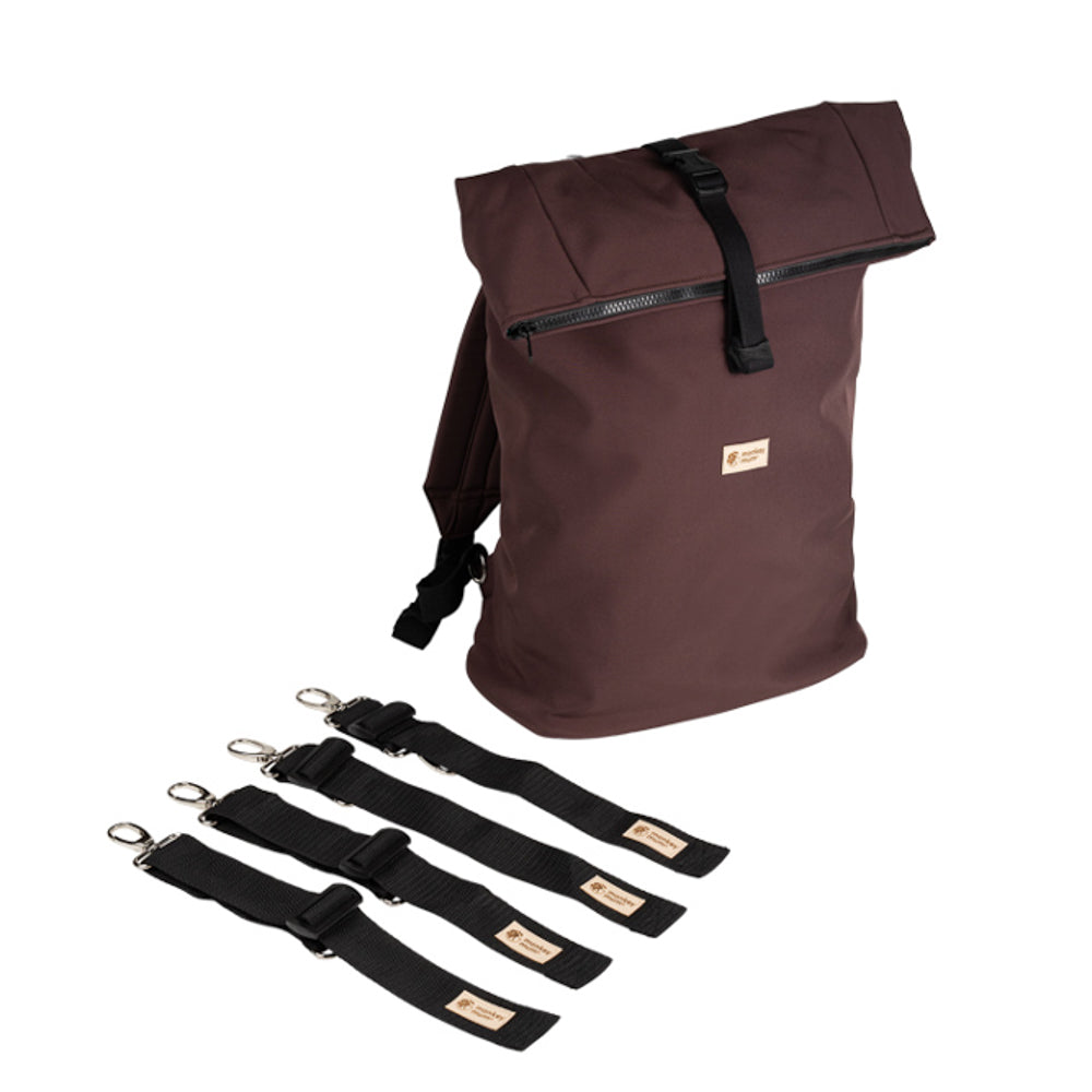 Monkey Mum® Mochila integrada de softshell para portabebés Carrie - Huella de oso