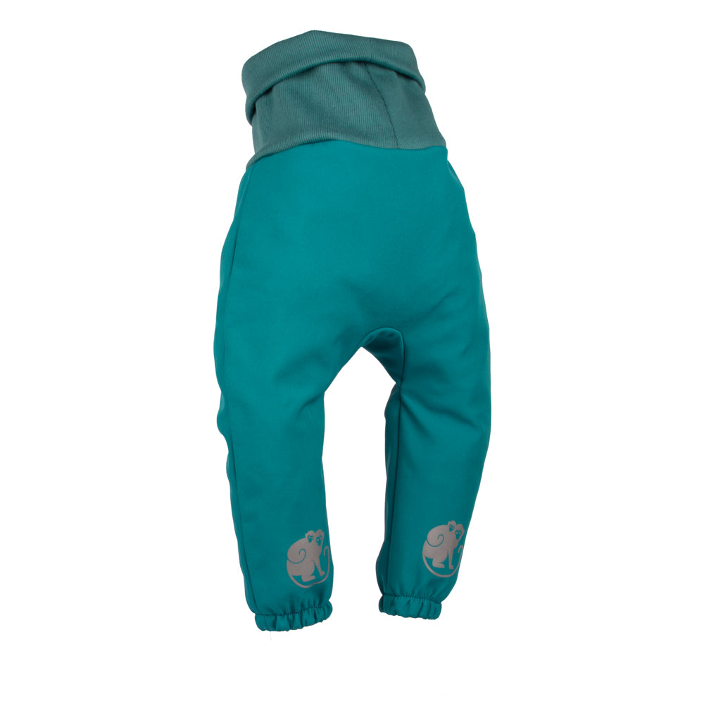 Pantalones infantiles evolutivos de softshell con membrana Monkey Mum® - Alegre lagartija