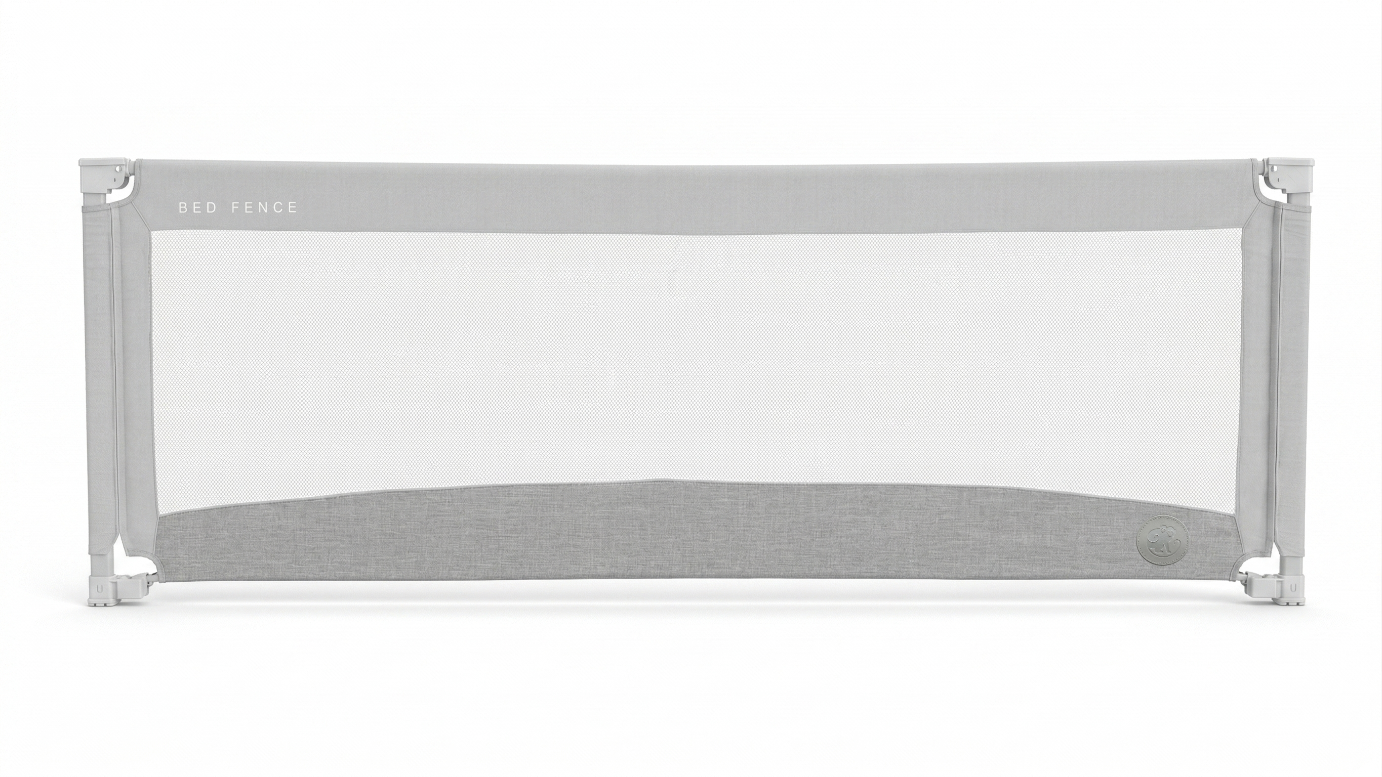 Barrera para cama Monkey Mum® Economy - gris claro - abierta