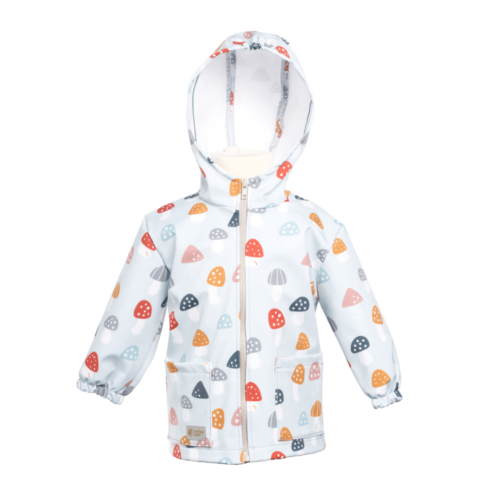 Chaqueta softshell infantil con membrana Monkey Mum® - Setas venenosas multicolores