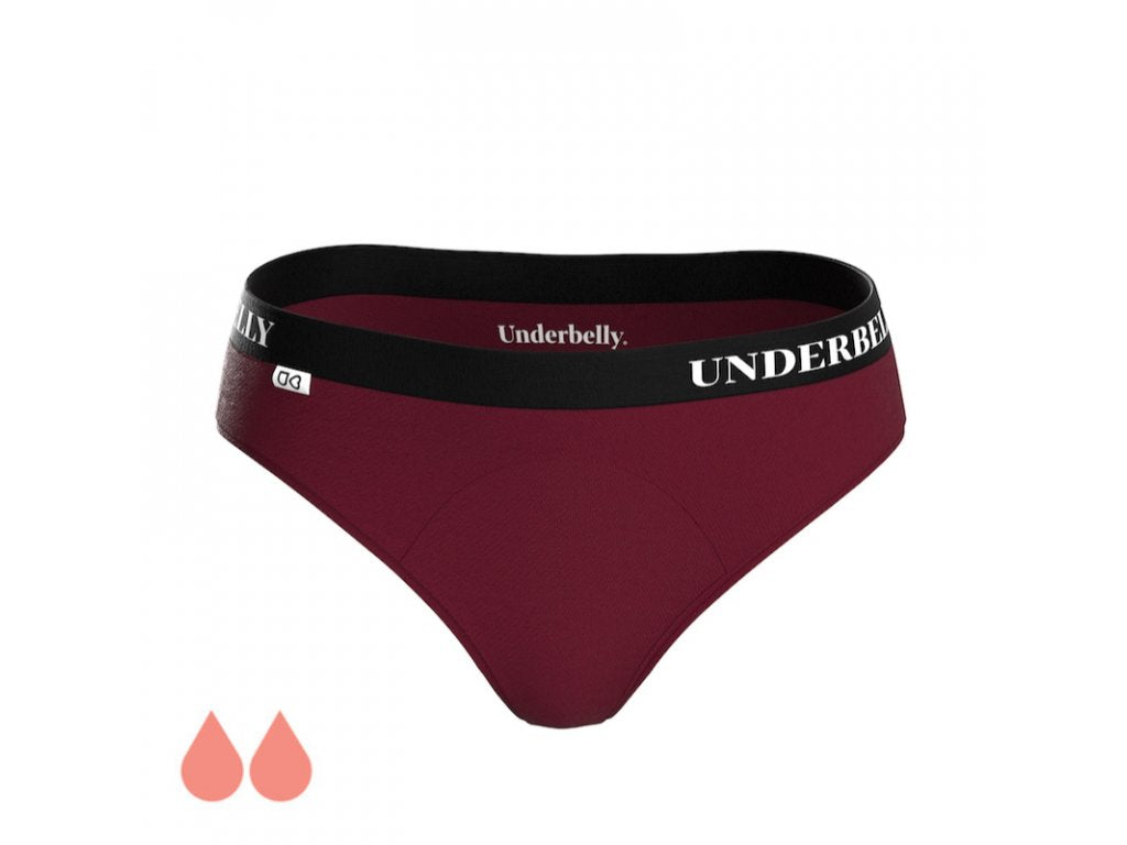 Bragas menstruales Underbelly univers, Menstruación más débil - burdeos