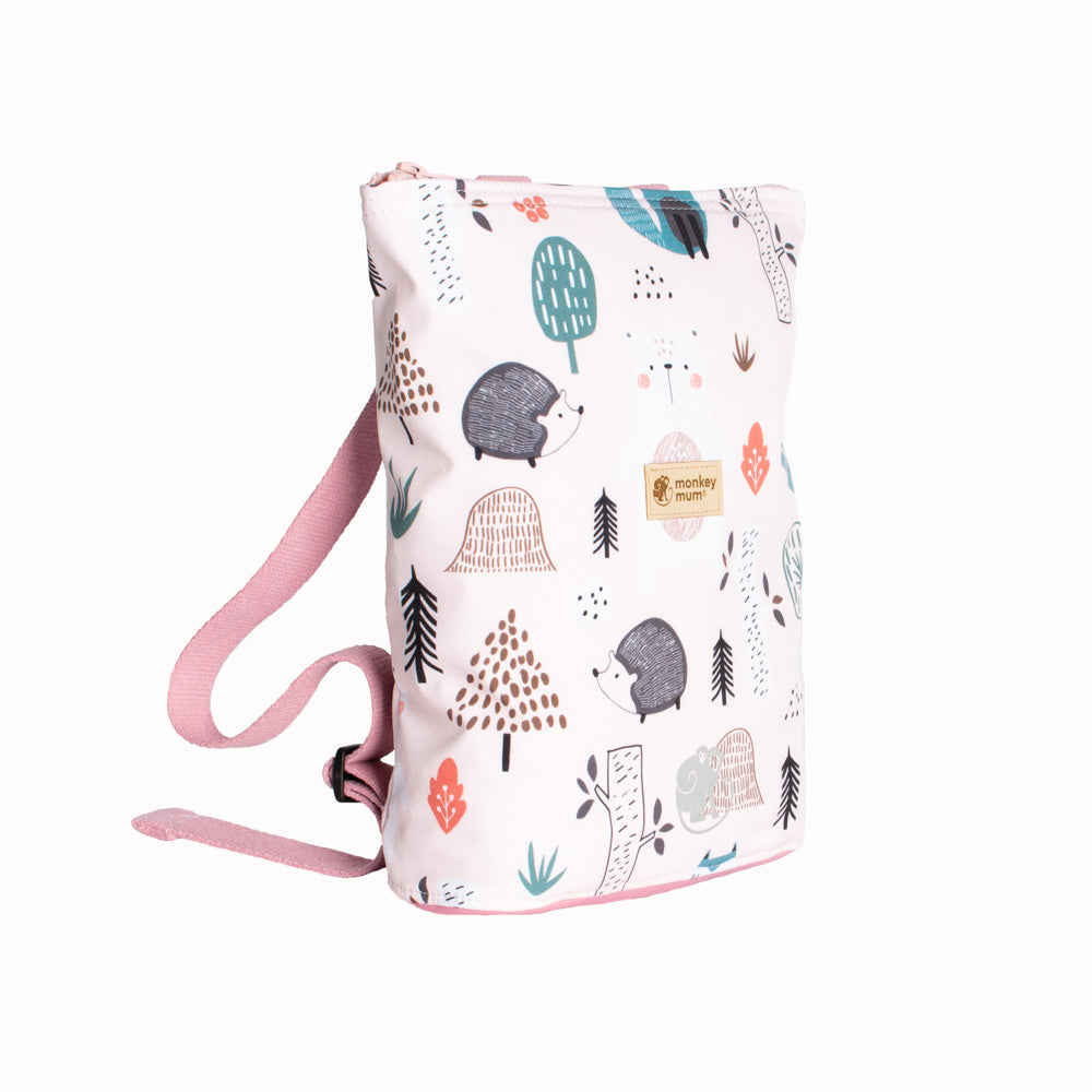Mochila infantil de softshell Monkey Mum® - Animales del día