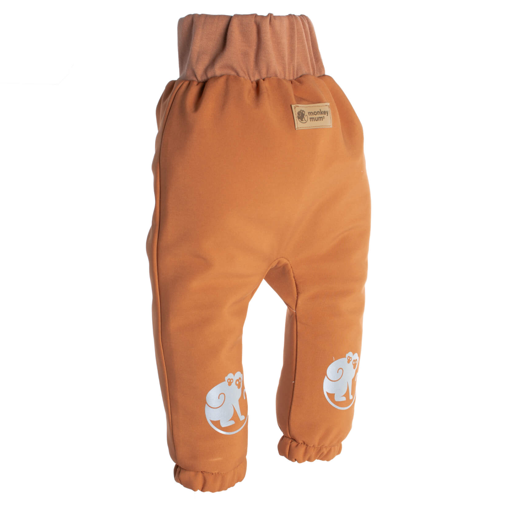 Pantalones infantiles de softshell con membrana Monkey Mum® - Hojas de otoño