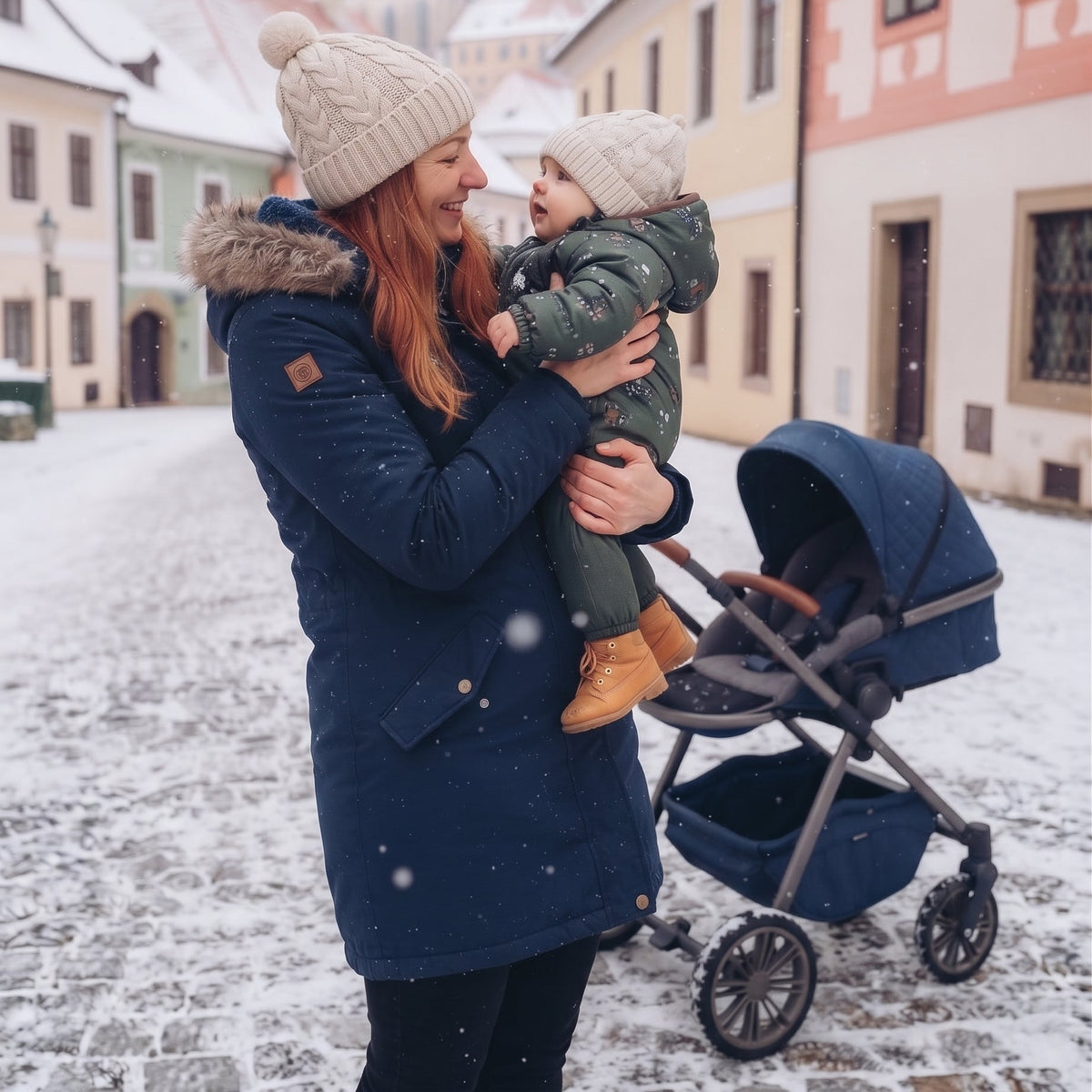 Monkey Mum® Mono infantil de invierno de softshell con borreguito - Pequeño cazador caqui con oso - talla 62/68, 74/80