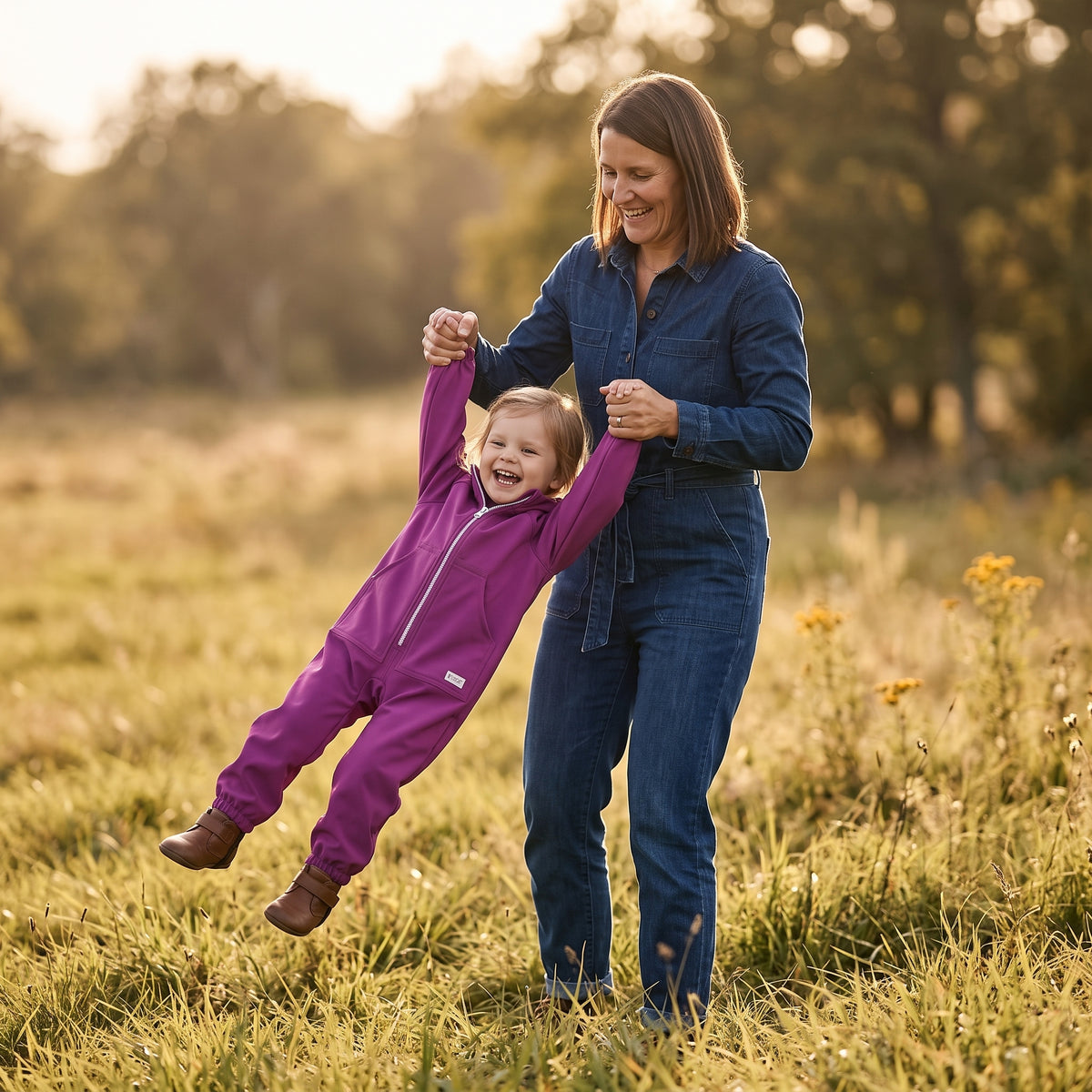 Monkey Mum® Mono de softshell con membrana – Frambuesa jugosa - talla 98/104, 110/116