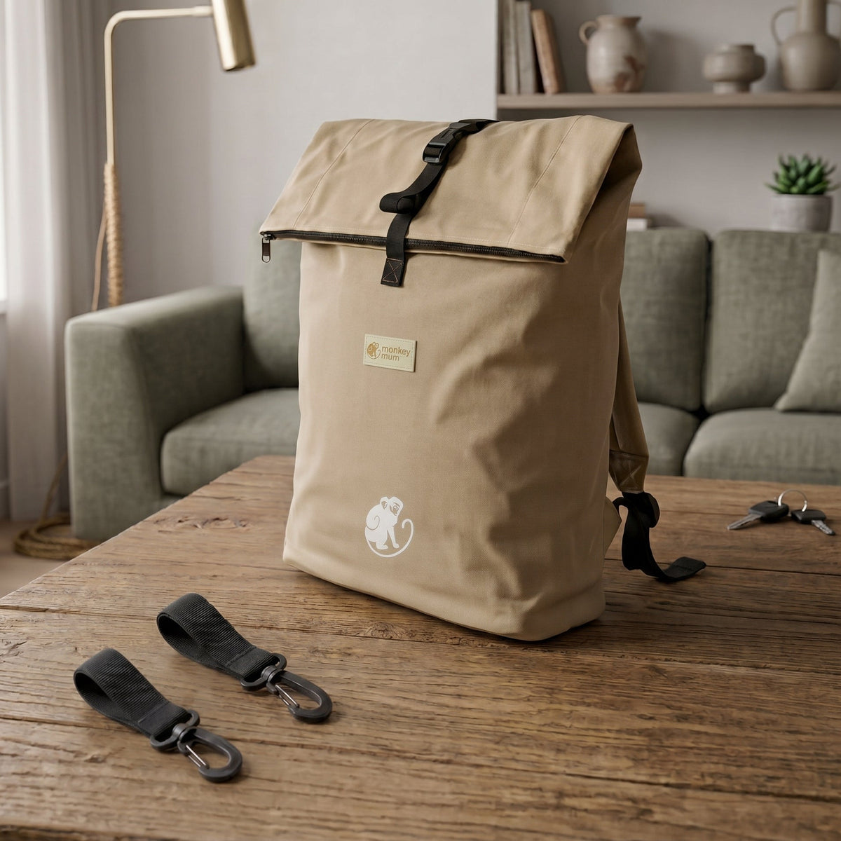 Monkey Mum® Mochila de sarga para carrito de bebé – Arena del desierto