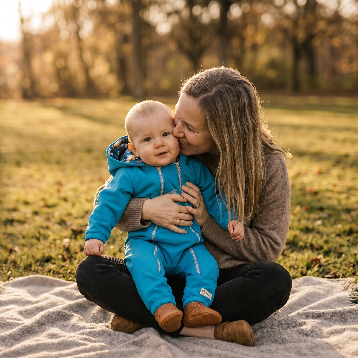Monkey Mum® Mono de softshell con membrana – Obrador alegre - talla 62/68, 74/80