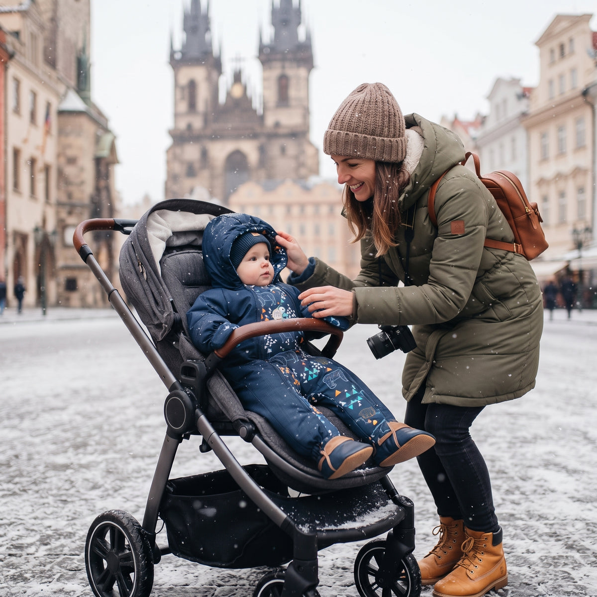 Monkey Mum® Mono infantil de invierno de softshell con borreguito - Cuento de hadas nocturno con oso - talla 62/68, 74/80