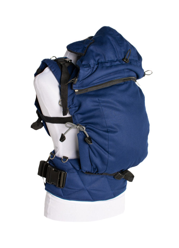 Monkey Mum® Capucha abrigada para portabebés Carrie - Azul marino