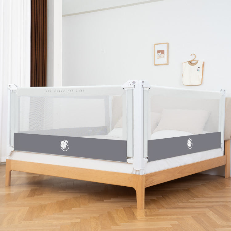 Barrera para cama Monkey Mum® Popular - gris claro - abierta