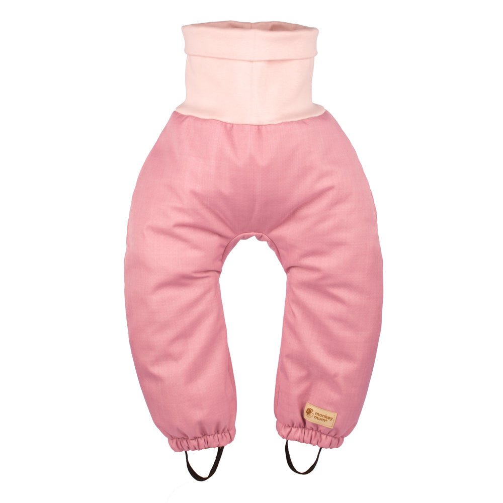Pantalones infantiles evolutivos de invierno de softshell con borreguito Monkey Mum® - Ovejita rosa