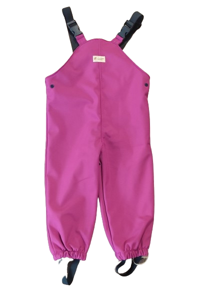 Monkey Mum® Pantalones con peto de softshell con membrana - Frambuesa jugosa