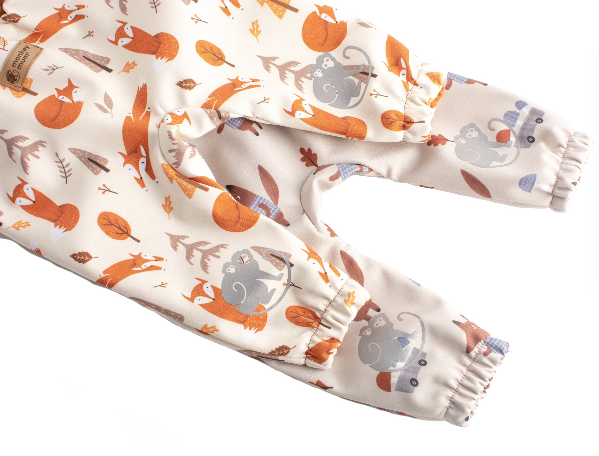 Pantalones infantiles de softshell con membrana Monkey Mum® - Juegos de zorros