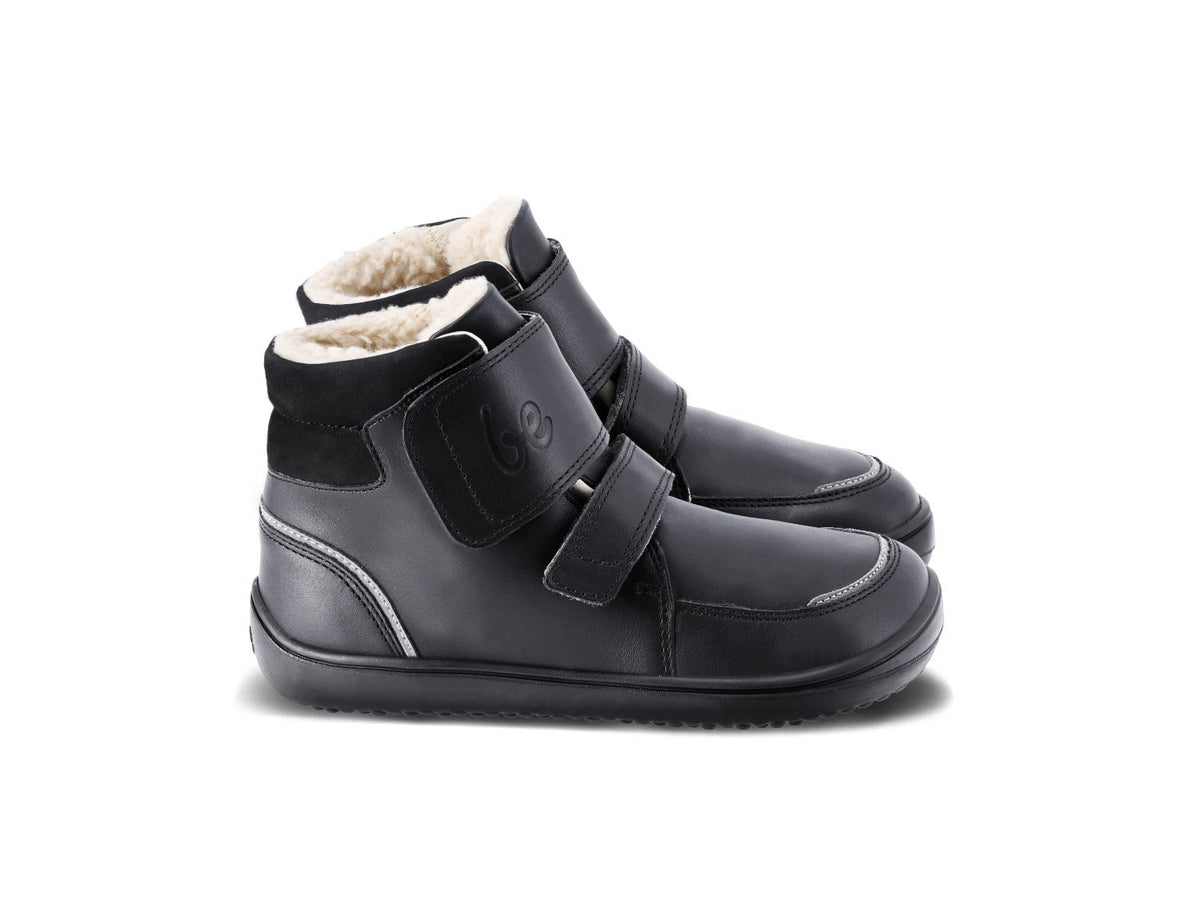Be Lenka Barefoot Zapatos de invierno para niños Panda 2.0 - All Black