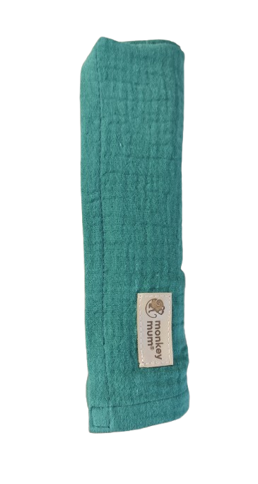Pañal de muselina Monkey Mum® - Verde oscuro