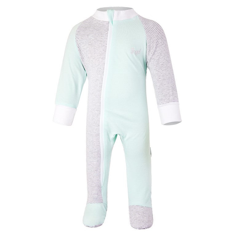 Mono fino DR Outlast® - verde santo/rayas blancas reflejos grises