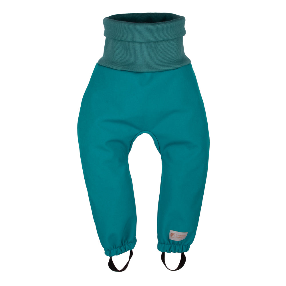 Pantalones infantiles evolutivos de softshell con membrana Monkey Mum® - Alegre lagartija