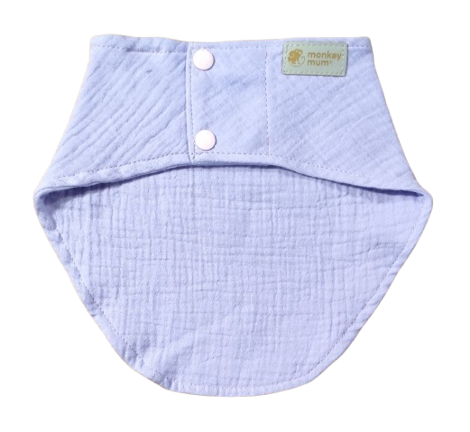 Babero de muselina Monkey Mum® - Violeta