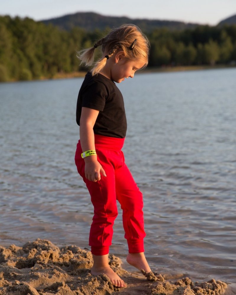 Pantalón de chándal holgado para niños, LIGHT, rojo