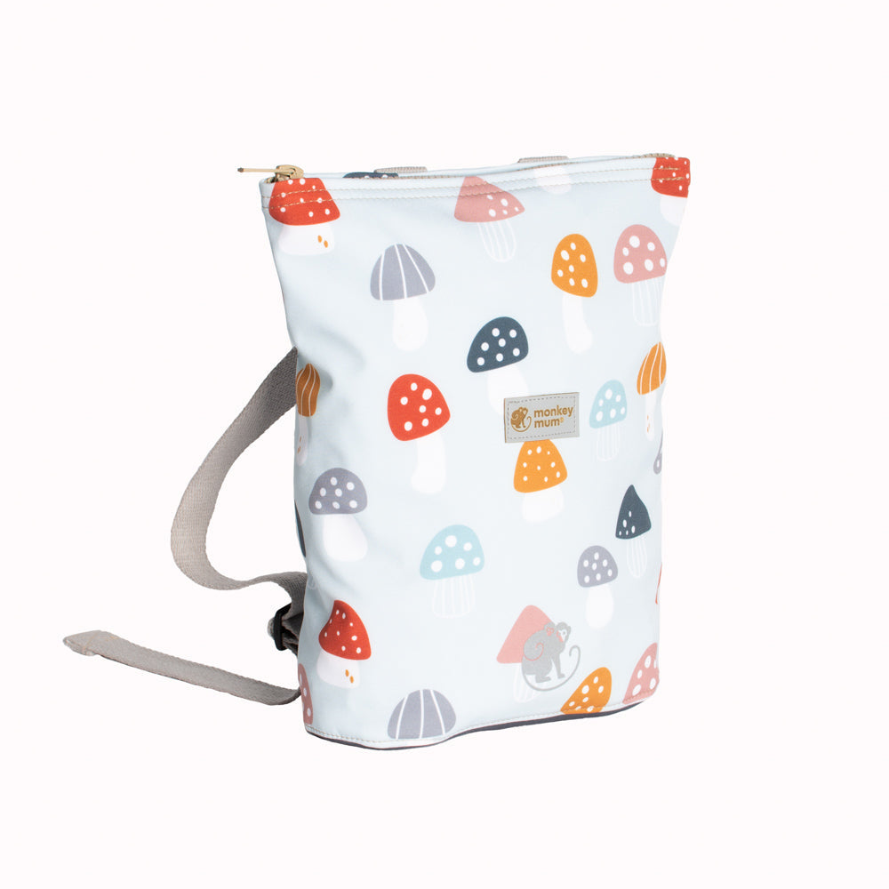 Mochilita softshell infantil Monkey Mum® - Setas venenosas multicolores