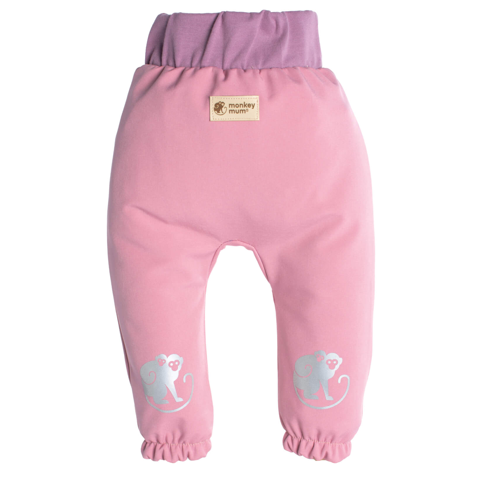 Pantalones infantiles de softshell con membrana Monkey Mum® - Algodón de azúcar