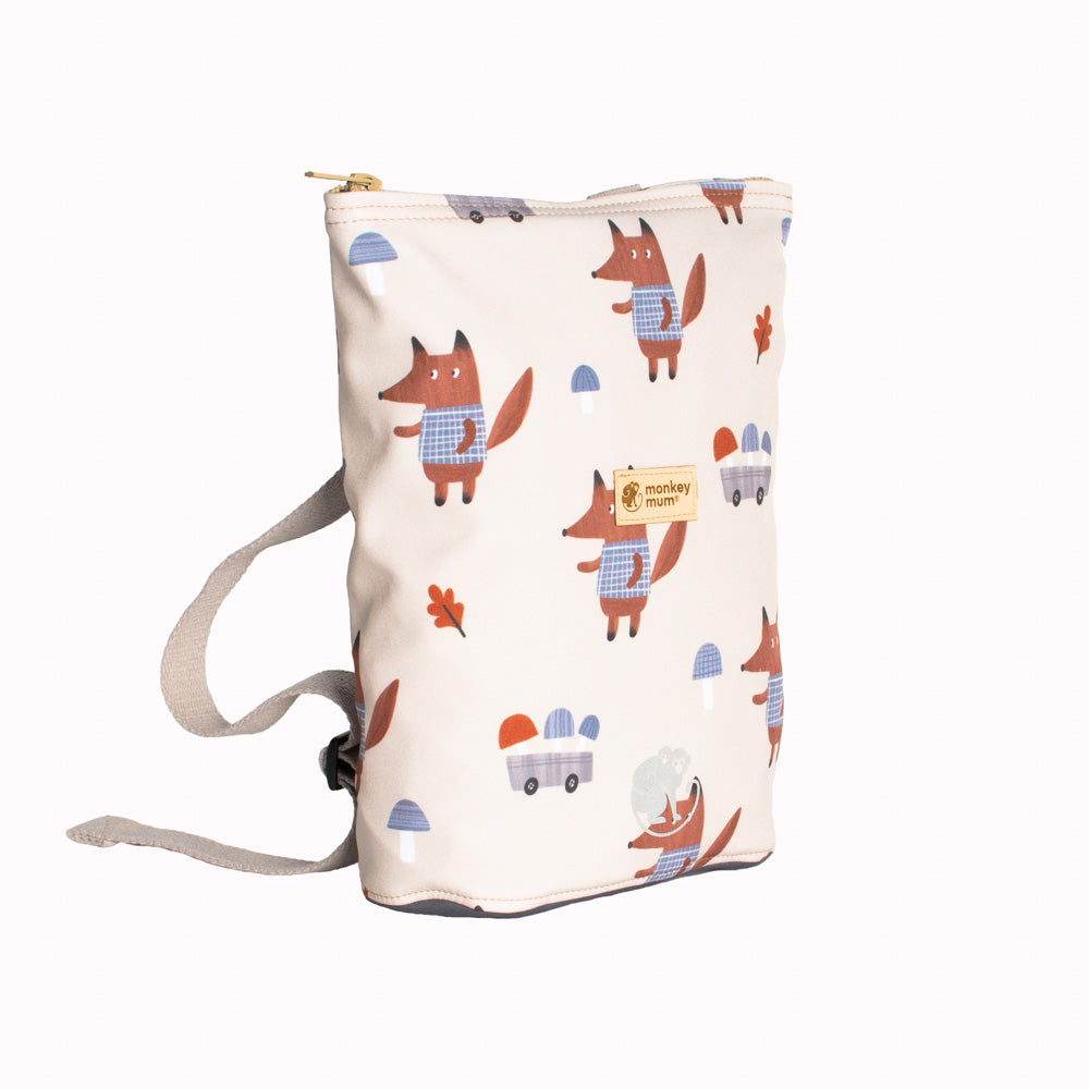 Mochilita softshell infantil Monkey Mum® - Zorros entre setas
