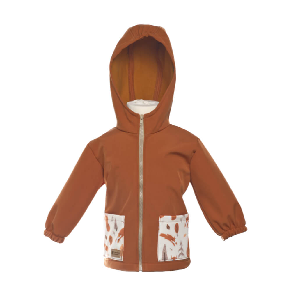 Chaqueta softshell infantil con membrana Monkey Mum® - Hojas de otoño