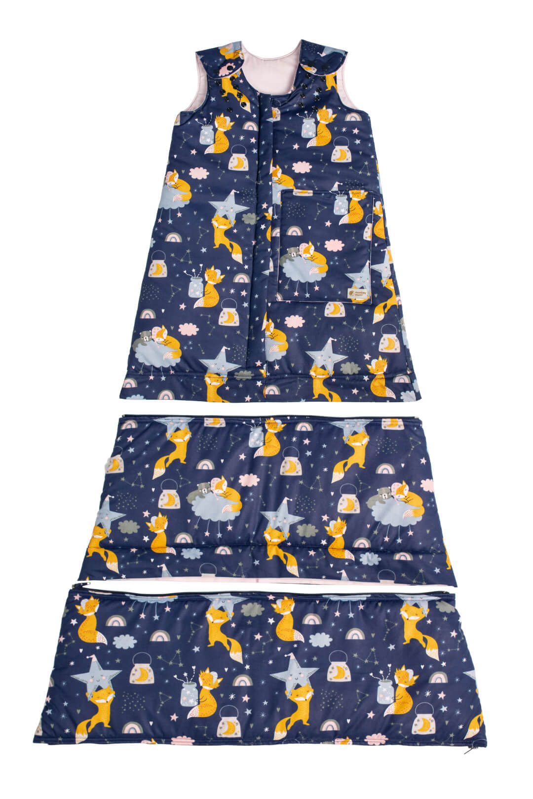 Saco de dormir de invierno evolutivo Monkey Mum® 0 - 4 años - conjunto - Soñando con el zorro