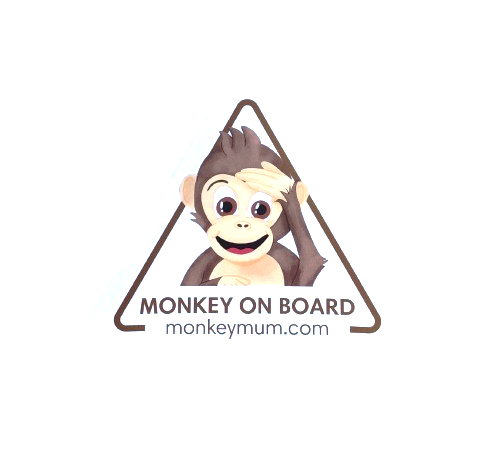 Adhesivo para coche Monkey Mum® - Blanco