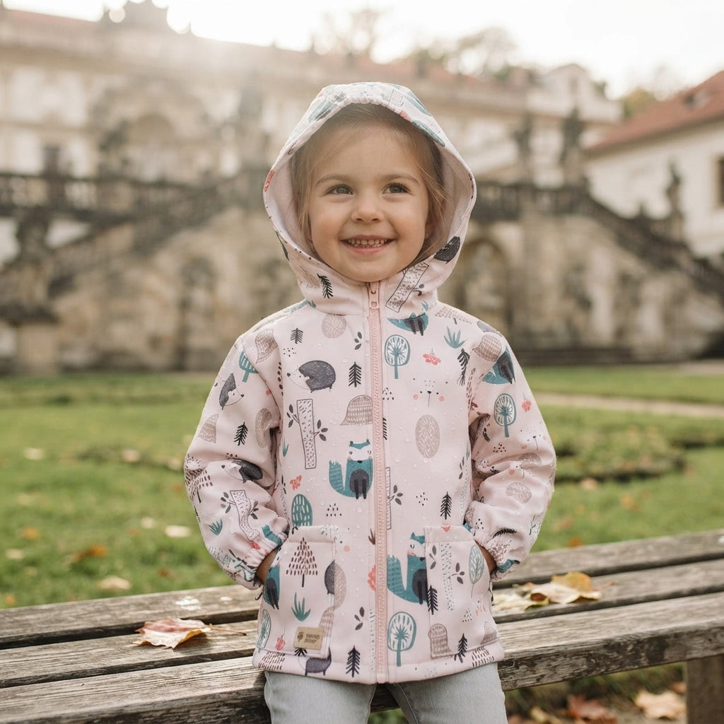 Chaqueta softshell infantil con membrana Monkey Mum® - Animales del día