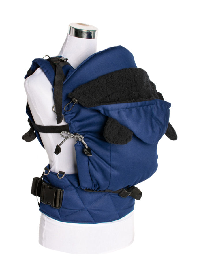 Monkey Mum® Capucha abrigada para portabebés Carrie - Azul marino