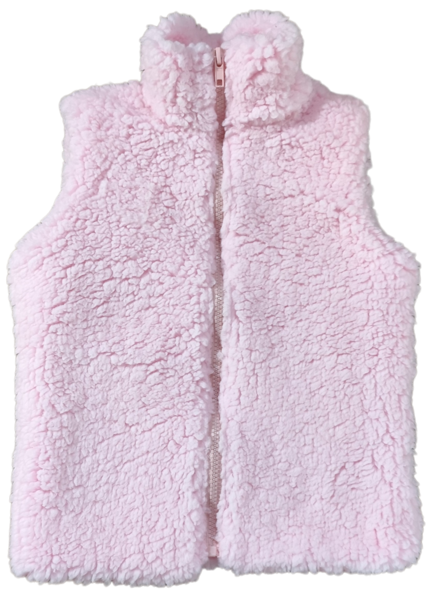 Chaleco de borreguito Monkey Mum® - Rosa