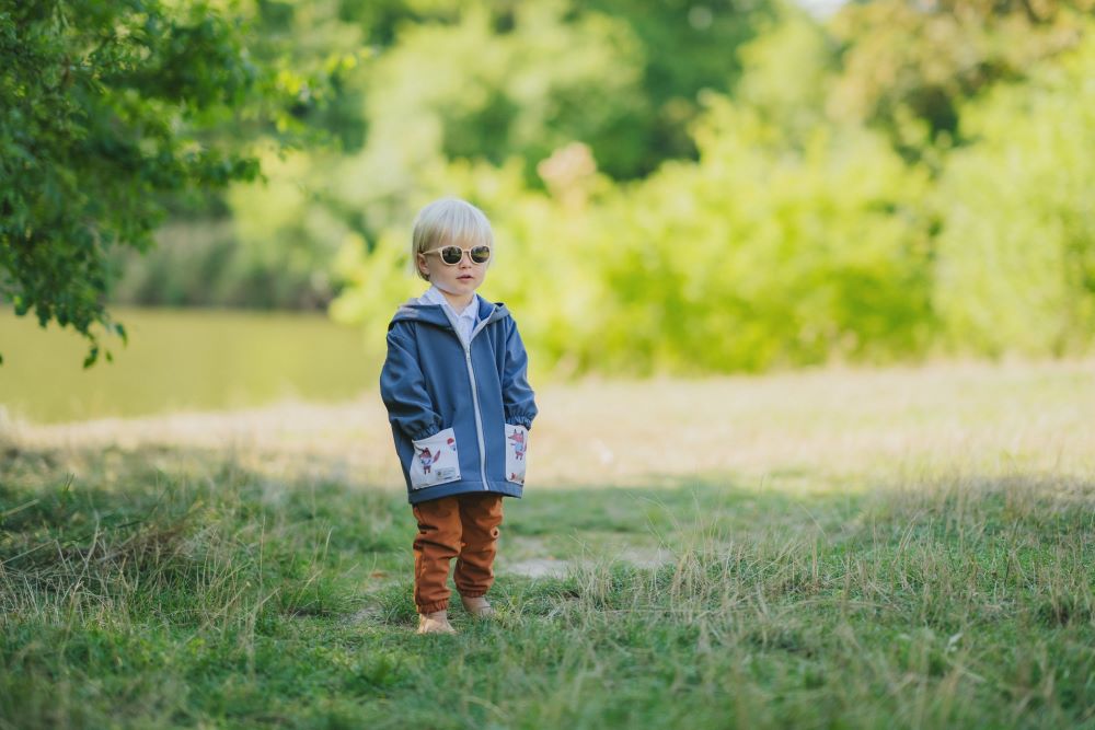 Chaqueta softshell infantil con membrana Monkey Mum® - Misterioso paseo con un zorro
