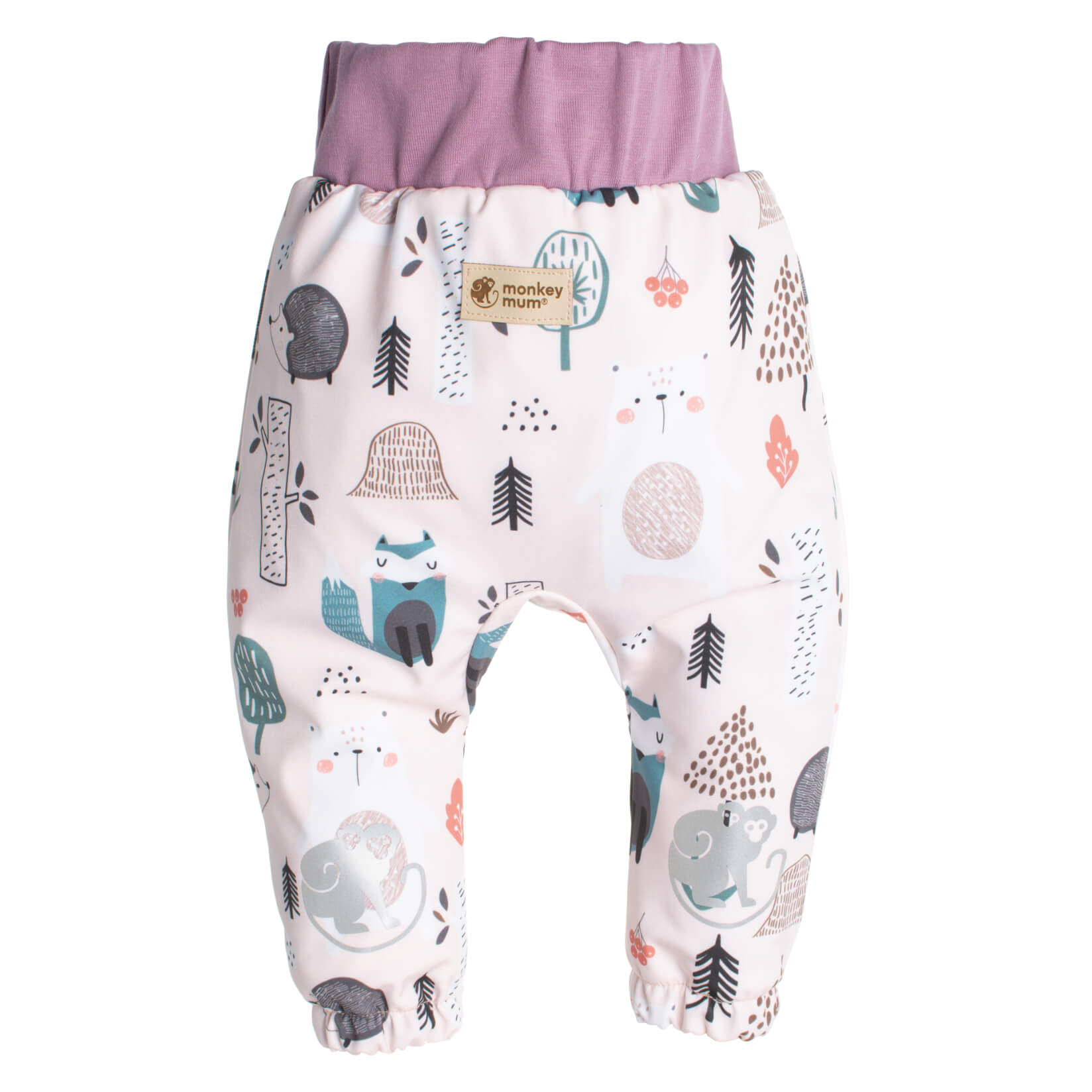 Pantalones infantiles de softshell con membrana Monkey Mum® - Animales del día