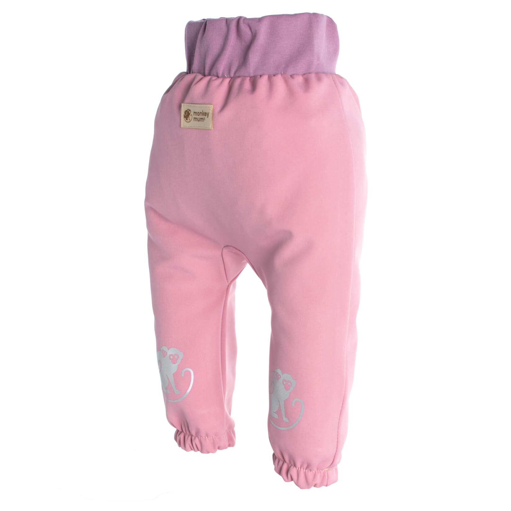 Pantalones infantiles de softshell con membrana Monkey Mum® - Algodón de azúcar
