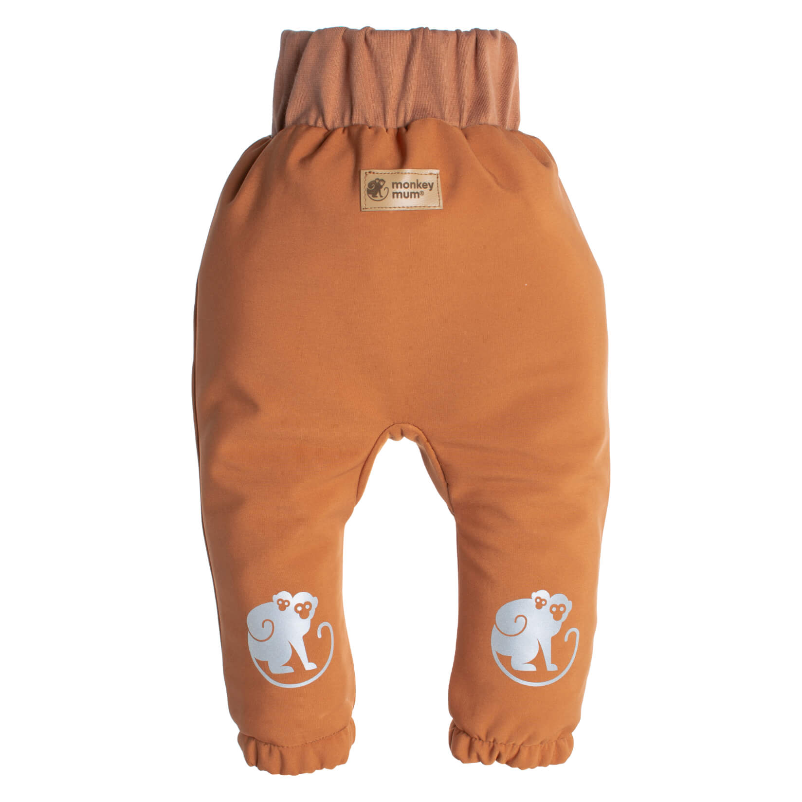 Pantalones infantiles de softshell con membrana Monkey Mum® - Hojas de otoño