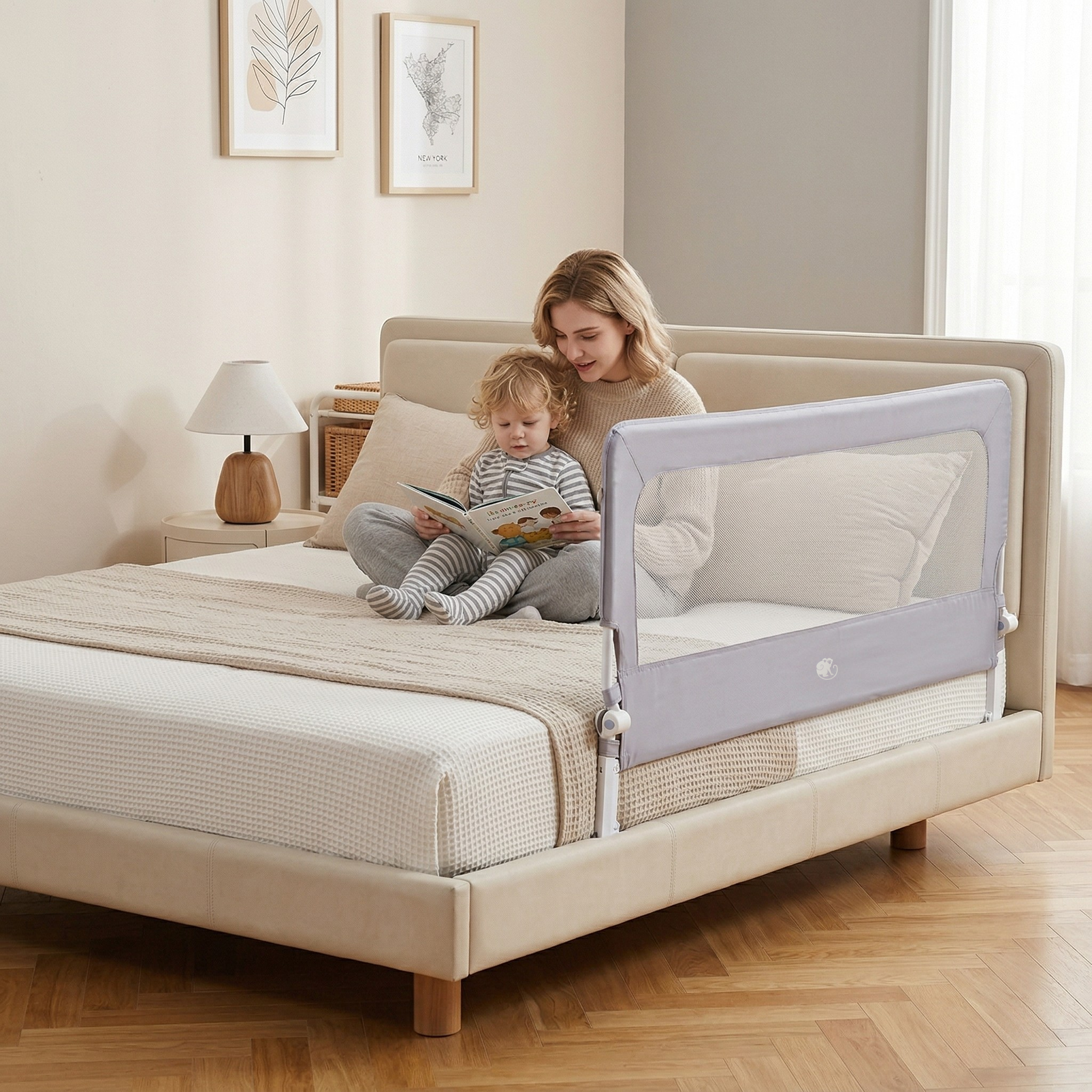 Barrera para cama Monkey Mum® Flip - abierta