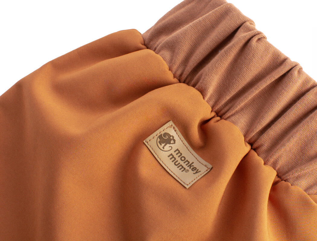 Pantalones infantiles de softshell con membrana Monkey Mum® - Hojas de otoño