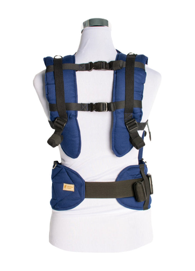Monkey Mum® Portabebés ergonómico evolutivo Carrie - Azul marino