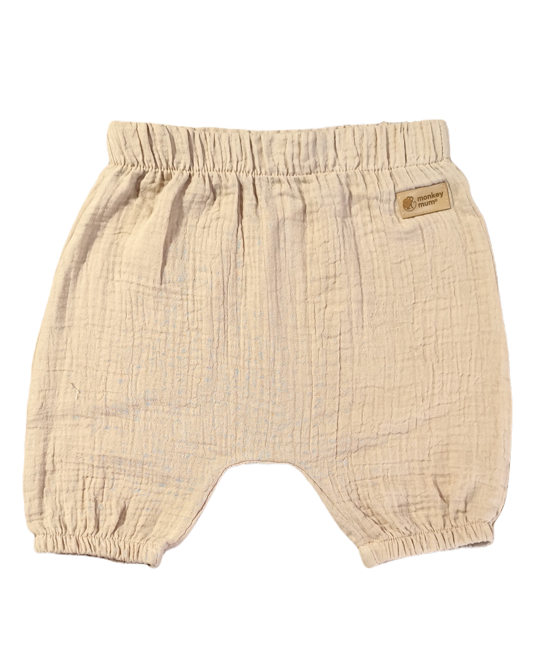 Pantaloncitos de muselina Monkey Mum® - Beige
