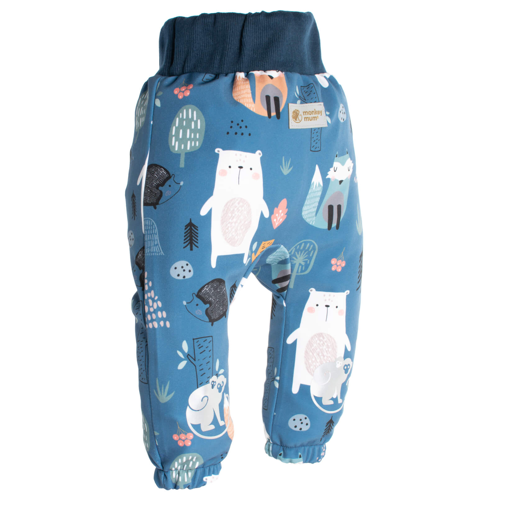 Pantalones infantiles de softshell con membrana Monkey Mum® - Animales nocturnos