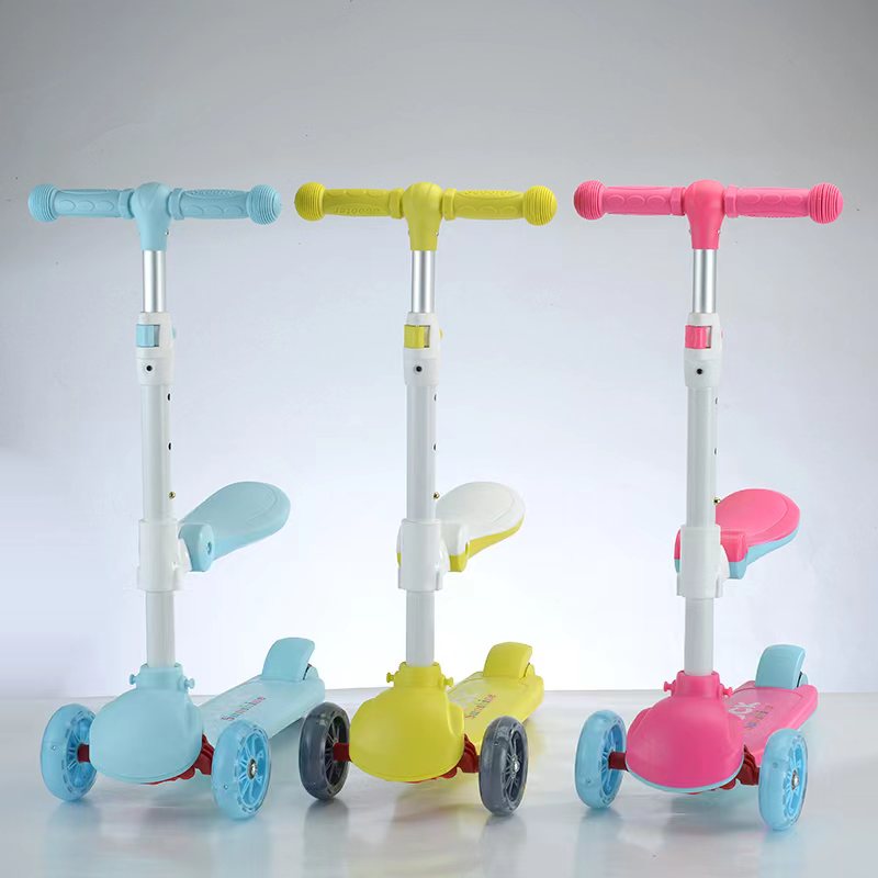 Patinete infantil con asiento - 3 en 1 - Amarillo - PIEZA DE EXPOSICIÓN