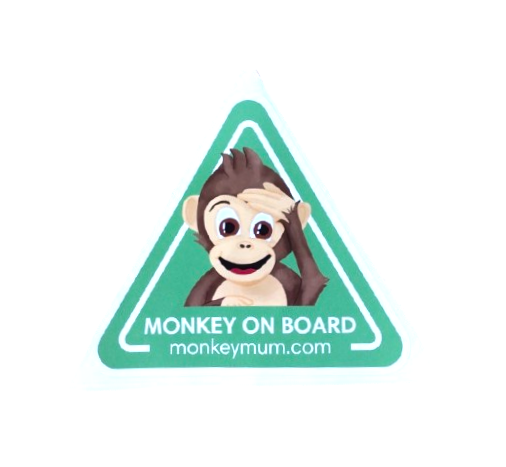 Adhesivo para coche Monkey Mum® - Verde