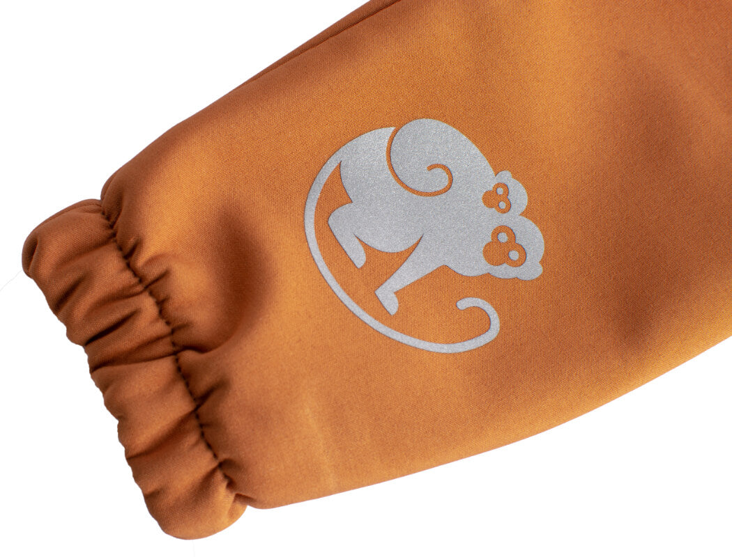 Pantalones infantiles de softshell con membrana Monkey Mum® - Hojas de otoño