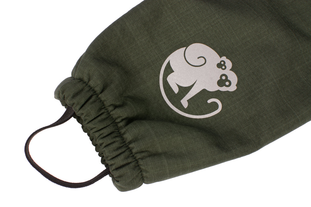 Pantalones infantiles evolutivos de invierno de softshell con borreguito Monkey Mum® - Pequeño cazador caqui